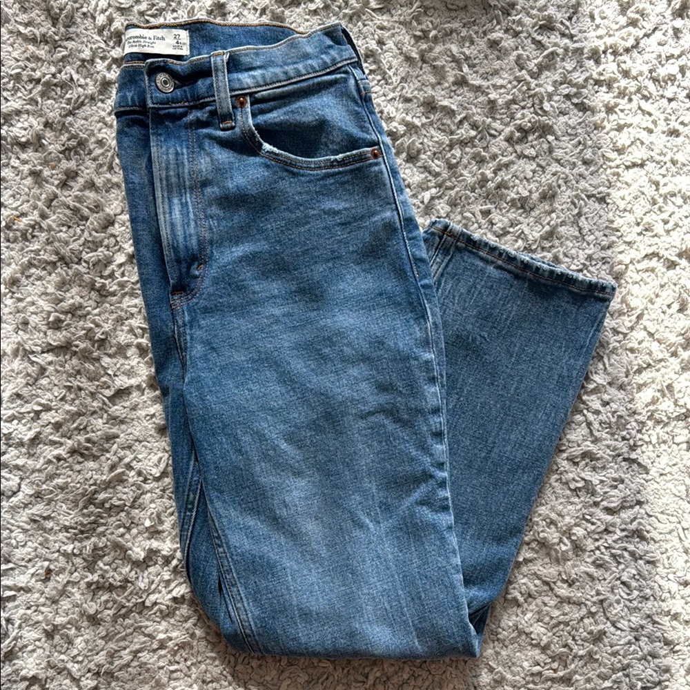 abercrombie ankle straight ultra high rise